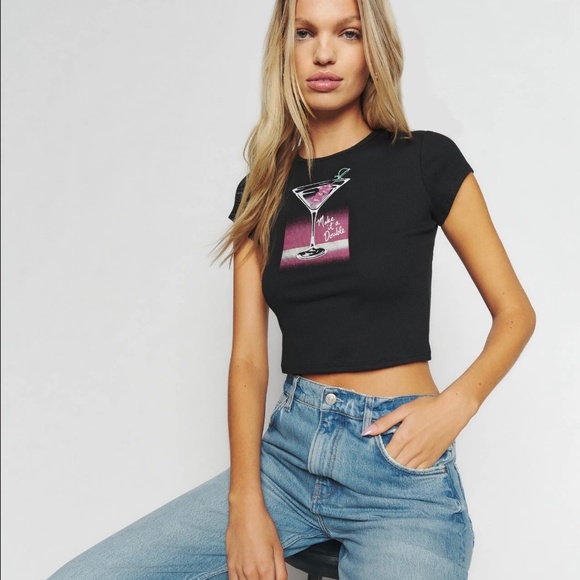 Reformation Tops - Reformation Muse Tee Small